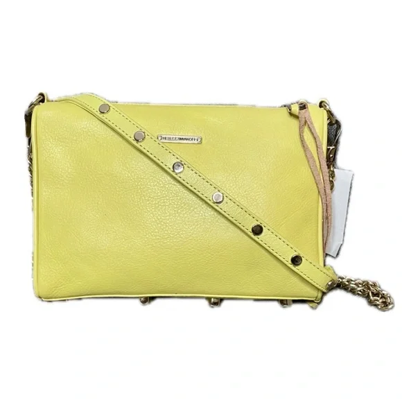 Rebecca Minkoff Yellow Pebbled Leather M.A.C Bag w/ Removable Crossbody - Picture 2 of 9